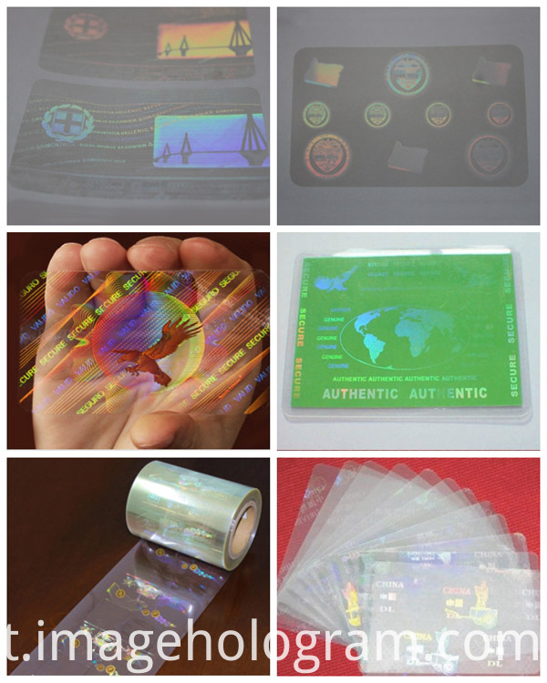 Transparent Security ID Card Hologram Label